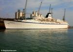 ID 1565 PRINCESS DANAE (1955/16531grt/IMO 5282483, ex-BALTICA, STARLIGHT EXPRESS, ANAR, DANAE, THERISSOS EXPRESS, PORT MELBOURNE. Renamed LISBOA in 2013 by new owners Portuscalecruises), Southampton, UK....